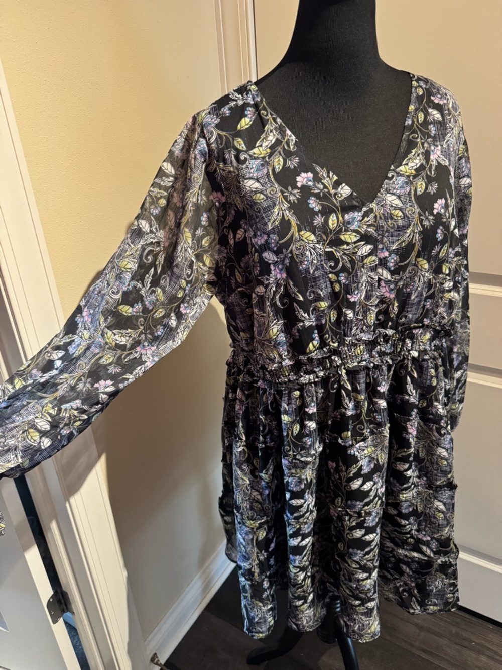 Torrid Mini Lurex Chiffon Tiered Dress - Picture 5 of 10
